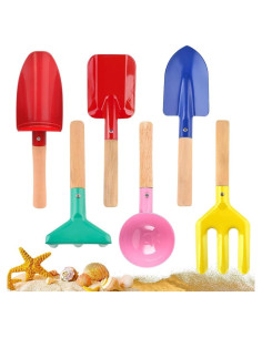 Set de Jardinería para Niños Apidgrowth 6 Piezas con Mango de Madera