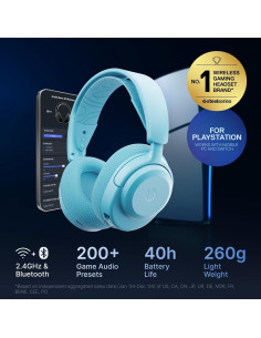 Auriculares Gaming Inalámbricos SteelSeries Arctis Nova 3P Aqua - 40h Batería 2