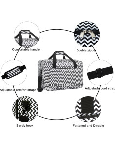 Funda para Máquina de Coser Haroranax Negra 46x24.1x32.1cm 2