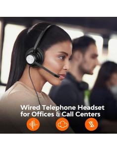 Auricular de Teléfono Emaiker EMK810 con Micrófono Cancelación Ruido 2