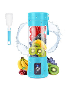 Licuadora Portátil MIAOKE 350ml Recargable USB Azul