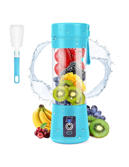 Licuadora Portátil MIAOKE 350ml Recargable USB Azul Licuadora Portátil MIAOKE 350ml Recargable USB Azul