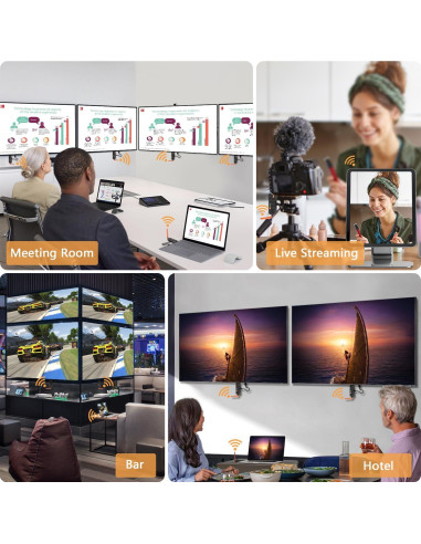 Transmisor y receptor HDMI inalámbrico WELUSOPU G123 50m