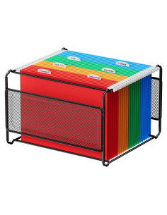Organizador de Archivos Colgantes MaxGear de Metal Negro 31.5x28.7x23.6 cm