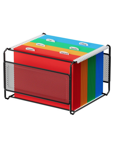 Organizador de Archivos Colgantes MaxGear de Metal Negro 31.5x28.7x23.6 cm