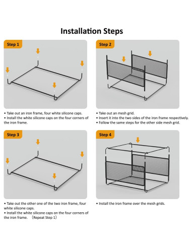 Organizador de Archivos Colgantes MaxGear de Metal Negro 31.5x28.7x23.6 cm