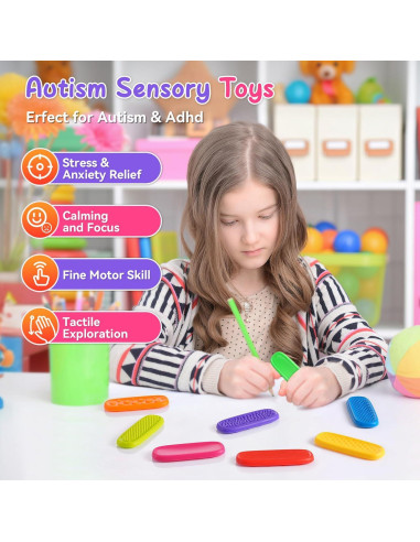 Tiras Sensoriales Antiestrés DODOLOL 8 PCS Alivio Ansiedad