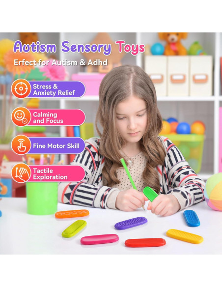 Tiras Sensoriales Antiestrés DODOLOL 8 PCS Alivio Ansiedad