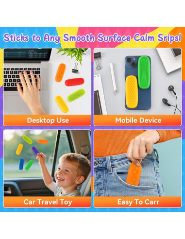 Tiras Sensoriales Antiestrés DODOLOL 8 PCS Alivio Ansiedad