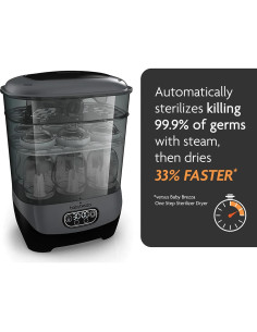 Esterilizador y Secador Baby Brezza Avanzado Carbón 8 Botellas 2