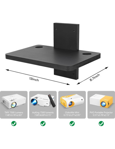 Estante de Madera Soporte para Proyector y Enrutador BEARUT