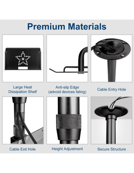 Soporte de Techo Universal para Proyector 2-Be-Best Negro