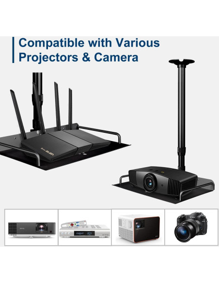 Soporte de Techo Universal para Proyector 2-Be-Best Negro