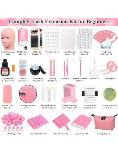 Kit de Extensiones de Pestañas Qinzave para Principiantes