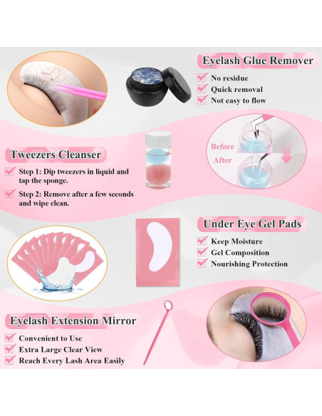 Kit de Extensiones de Pestañas Qinzave para Principiantes