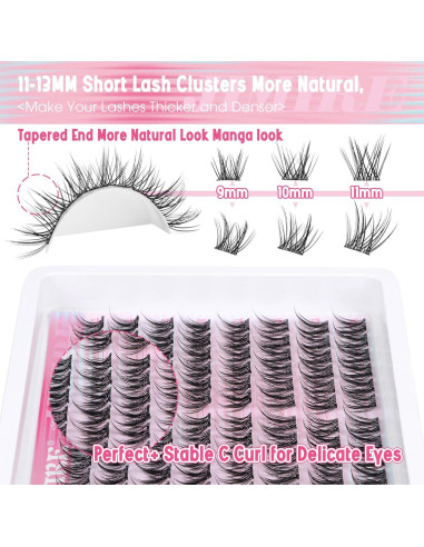 Pestañas Autoadhesivas JIMIRE Manga Wispy 11-13MM Naturales