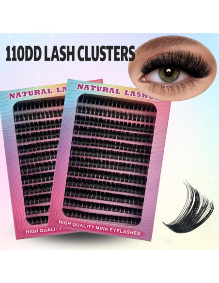 Kit de Extensión de Pestañas MozyVex - 240 Piezas D Curl 10-18mm