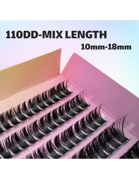 Kit de Extensión de Pestañas MozyVex - 240 Piezas D Curl 10-18mm