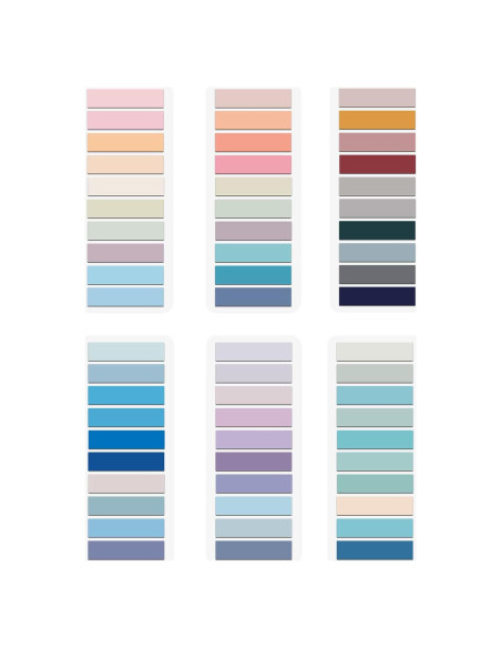 Etiquetas Índice Adhesivas Umbresen 1200 Pcs Morandi