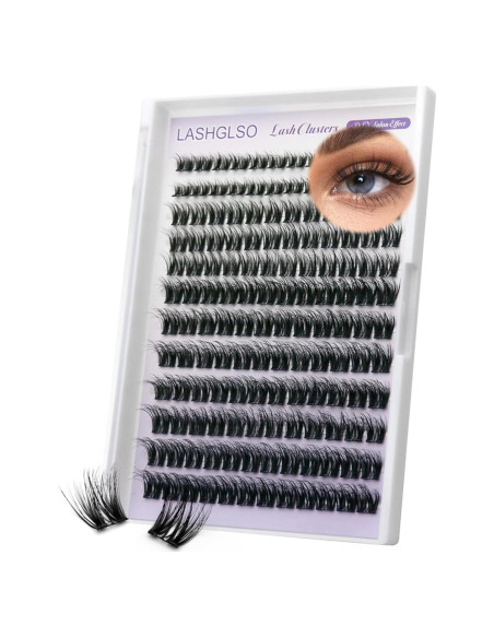 Extensiones de Pestañas 3D LASHGLSO - 120 Racimos Autoadhesivos