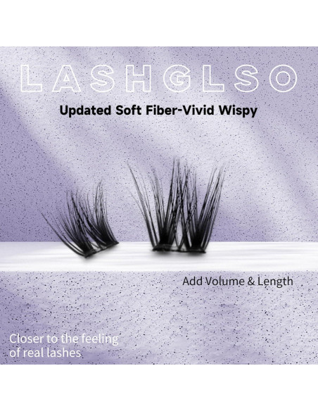 Extensiones de Pestañas 3D LASHGLSO - 120 Racimos Autoadhesivos