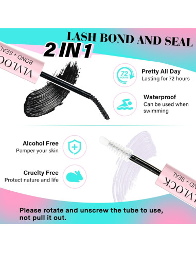 Kit de Extensión de Pestañas VLVLOCK 30D+40D 10-18MM DIY