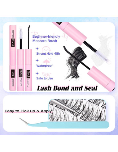 Kit de Extensión de Pestañas Naturales Newcally Wispy DIY