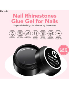 Pegamento de Uñas de Gel Curvlife 15ml Transparente 3 en 1 2