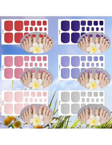 Calcomanías de Esmalte de Uñas de Pies Maitys 352 Piezas