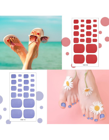 Calcomanías de Esmalte de Uñas de Pies Maitys 352 Piezas