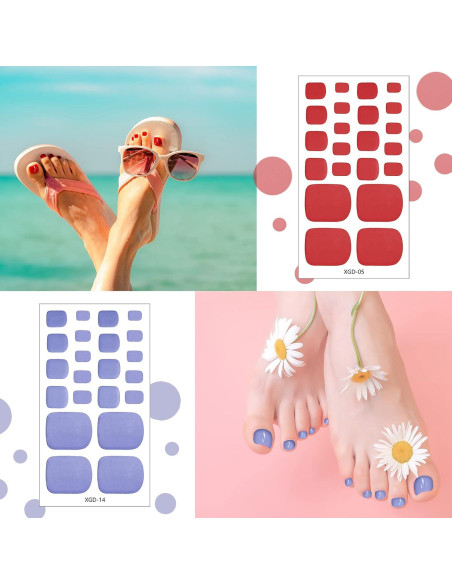 Calcomanías de Esmalte de Uñas de Pies Maitys 352 Piezas