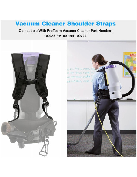 Correas de Hombro Proteam PV100 para Aspiradora Mochila