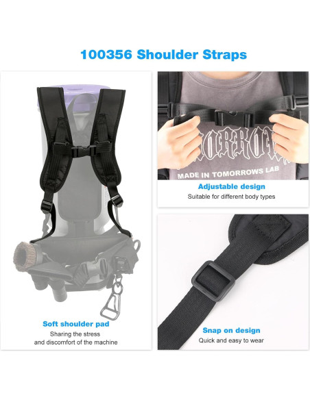 Correas de Hombro Proteam PV100 para Aspiradora Mochila