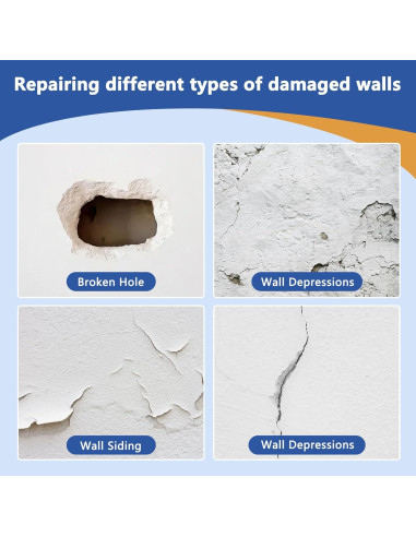 Kit de Reparación de Dry Wall BENBUWN 8 Piezas Autoadhesivas