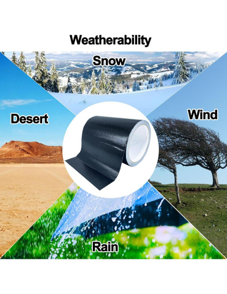 Cinta de Reparación Impermeable KAIHENG 12.7cm x 6.1m Negra