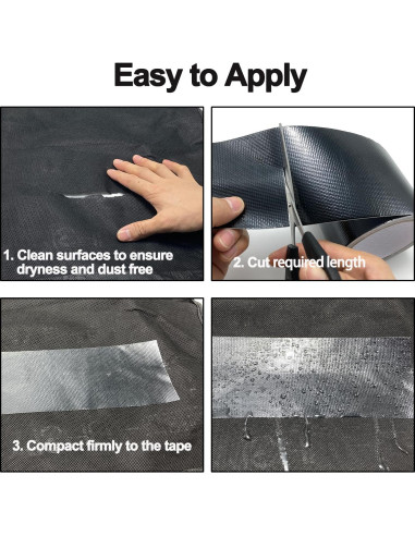 Cinta de Reparación Impermeable KAIHENG 12.7cm x 6.1m Negra