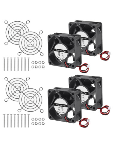 4 Ventiladores de Refrigeración UMLIFE 60x60x25mm 12V CC