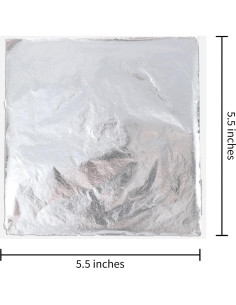 Hojas de Oro KINNO 100 pc 14cm Foil Plateado para Artesanías 2