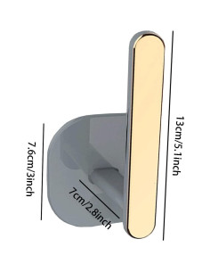 Soportes de Cortina Adhesivos Qusmeiyici Dorados 2 Pcs 2