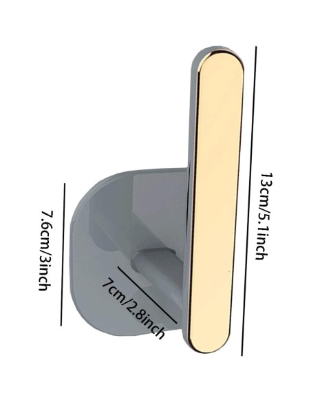 Soportes de Cortina Adhesivos Qusmeiyici Dorados 2 Pcs