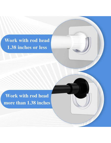 Soporte de Barra de Ducha Adhesivo Molain 4 Pcs Transparente