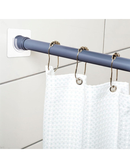 Soporte de Barra de Ducha Adhesivo Molain 4 Pcs Transparente