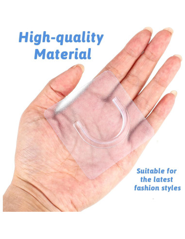 Soporte de Barra de Ducha Adhesivo Molain 4 Pcs Transparente