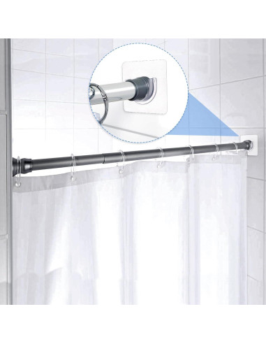 Soporte de Barra de Ducha Adhesivo Molain 4 Pcs Transparente