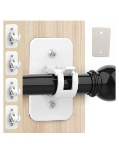 Soporte de Varilla de Cortina YICBOR Autoadhesivo 12 Piezas