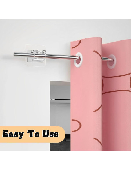 10 Ganchos Autoadhesivos para Varillas de Cortina Siktorrwd