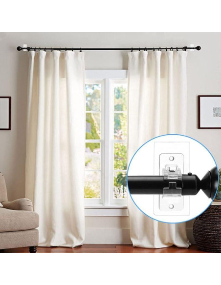 Soporte de Varilla de Cortina Autoadhesivo MYD - 4 Piezas