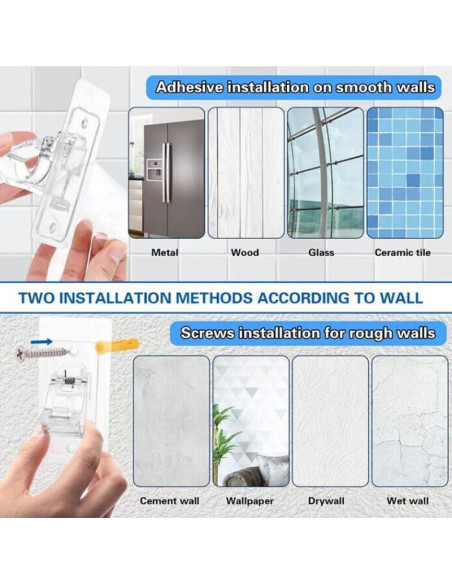 Soporte de Varilla de Cortina Autoadhesivo MYD - 4 Piezas