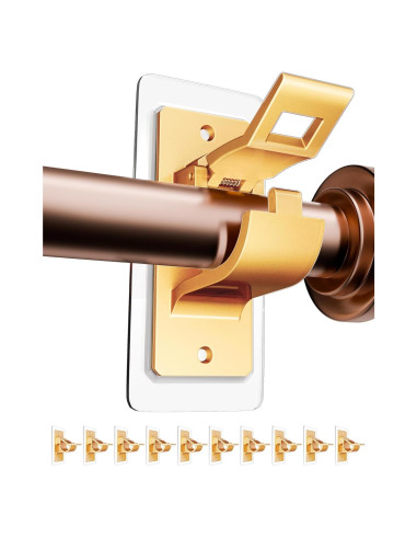 Soportes autoadhesivos para varillas de cortina MUAKIOY - Paquete de 10