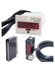 Contador Digital de Tráfico Twidec R61 0-999999 LED + Sensor